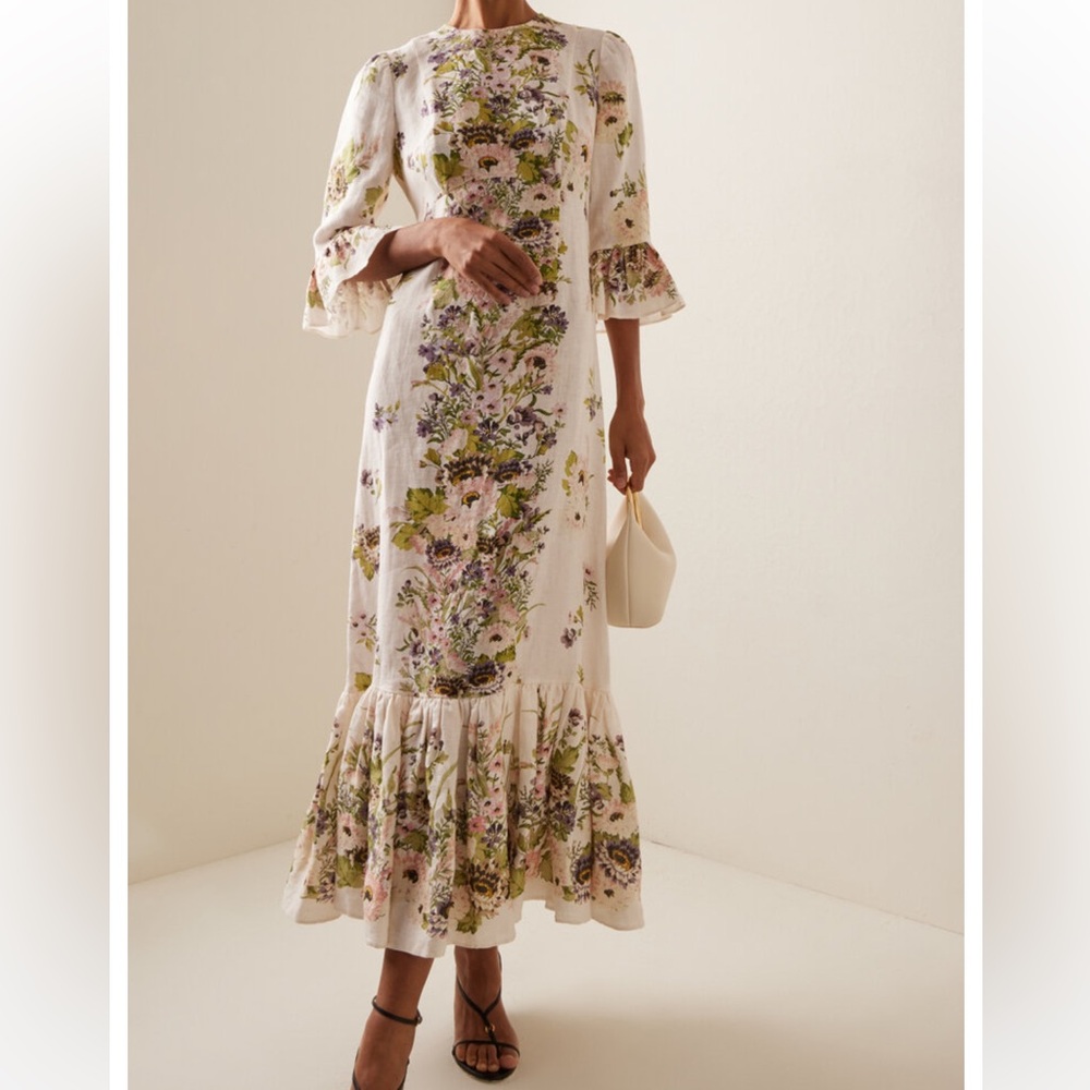 Zimmermann Floral White Maxi Dress